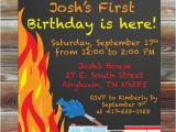 Fire Truck 1st Birthday Invitations Fireman Firetruck theme First Birthday Invitation Printable