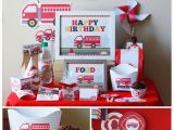 Fire Truck Birthday Decorations Fire Truck Birthday Party Decorations Printable Firetruck