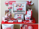 Fire Truck Birthday Decorations Fire Truck Birthday Party Decorations Printable Firetruck