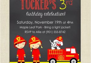 Fire Truck Birthday Invitations Free Fire Truck Birthday Party Invitation Firetruck Birthday