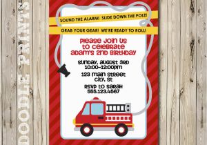 Fire Truck Birthday Invitations Free Fire Truck Invitations Template Best Template Collection