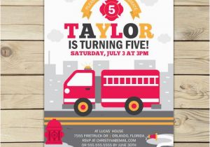 Fire Truck Birthday Invitations Free Firetruck Birthday Invitation Fire Truck Invitation