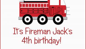 Fire Truck Birthday Invitations Free Little Red Fire Truck Birthday Party Invitation by