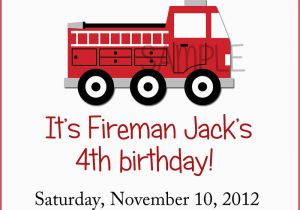 Fire Truck Birthday Invitations Free Little Red Fire Truck Birthday Party Invitation by