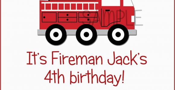 Fire Truck Birthday Invitations Free Little Red Fire Truck Birthday Party Invitation by