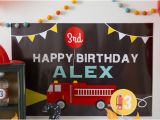 Fire Truck Birthday Party Decorations Kara 39 S Party Ideas Firetruck themed Birthday Party Via