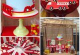 Fire Truck Birthday Party Decorations Kara 39 S Party Ideas Vintage Fire Truck themed Birthday