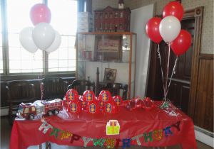 Firefighter Birthday Decorations Fireman Birthday Party In Red and orange Decorations