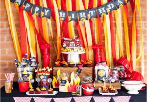 Firefighter Birthday Decorations Kara 39 S Party Ideas Fireman Birthday Party Kara 39 S Party Ideas