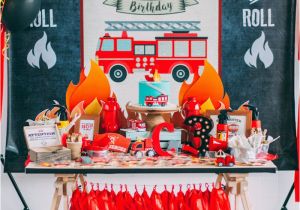 Firefighter Birthday Decorations Kara 39 S Party Ideas Rustic Firefighter Birthday Party