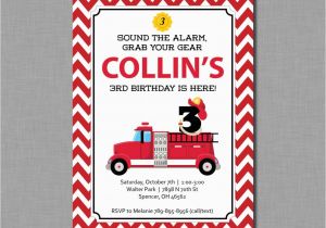 Fireman Birthday Invites Firefighter Birthday Invitation Boy Fireman Truck Mb91 Digital