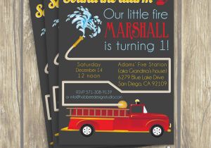 Fireman Birthday Invites Firefighter Birthday Party Invitation by Hobbeedesignstudio