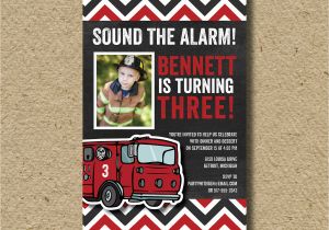 Fireman Birthday Invites Less ordinary Designs sound the Alarm Bennett 39 S