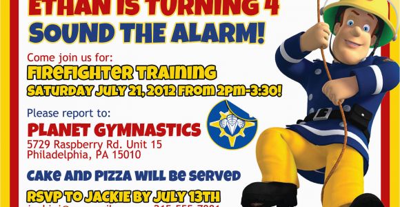 Fireman Sam Birthday Invitations Firefighter Birthday Invitation Ideas Bagvania Free