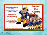 Fireman Sam Birthday Invitations Fireman Sam Birthday Party Invitation by Estyinvitestudio