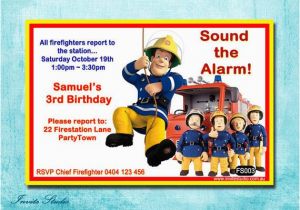 Fireman Sam Birthday Invitations Fireman Sam Birthday Party Invitation by Estyinvitestudio