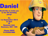 Fireman Sam Birthday Invitations Fireman Sam Children S Birthday Party Invitations