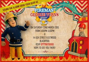 Fireman Sam Birthday Invitations Personalized Fireman Sam Invitations Thank You Cards