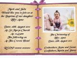 First Birthday and Baptism Invitation Wording Birthday and Baptism Invitations First Birthday and