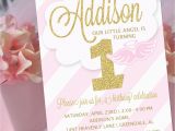 First Birthday and Christening Invitation 1st Birthday and Baptism Invitations 1st Birthday and