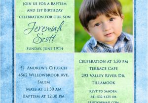 First Birthday and Christening Invitation First Birthday and Baptism Invitations Dolanpedia
