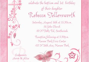 First Birthday and Christening Invitation First Birthday and Baptism Invitations Dolanpedia