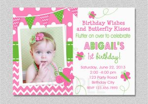 First Birthday butterfly Invitations butterfly Birthday Invitation butterfly Invitation Girl