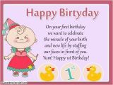 First Birthday Card Messages for Baby Girl 1st Birthday Wishes for A Sweet Baby Girl Nicewishes