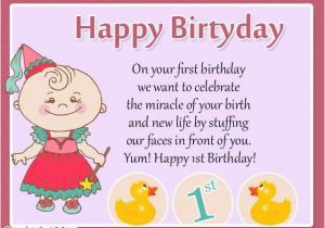 First Birthday Card Messages for Baby Girl 1st Birthday Wishes for A Sweet Baby Girl Nicewishes