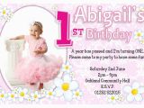 First Birthday Cards for Baby Girl 1st Birthday Invitations Girl Free Template 1st Birthday