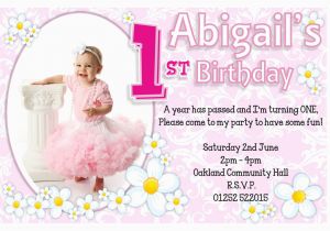 First Birthday Cards for Baby Girl 1st Birthday Invitations Girl Free Template 1st Birthday