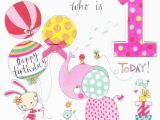 First Birthday Cards for Baby Girl Happy 1st Birthday Baby Girl Card Www Imgkid Com the