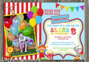 First Birthday Circus Invitations Circus 1st Birthday Invitations Best Party Ideas