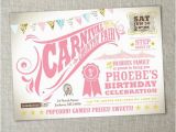 First Birthday Circus Invitations Items Similar to Kids Birthday Party Carnival Birthday