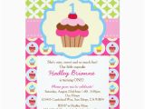 First Birthday Cupcake Invitations Bright Cupcake 1st Birthday Party Invitation Zazzle Com