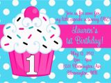 First Birthday Cupcake Invitations Cupcake Invitations 1st Birthday Cupcake themed 1st