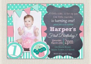 First Birthday Cupcake Invitations Girls 1st Birthday Invitation First Birthday Cupcake