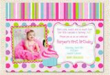 First Birthday Cupcake Invitations Items Similar to Cupcake First Birthday Invitations On Etsy