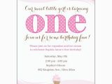 First Birthday Cupcake Invitations Little Cupcake Pink First Birthday Invitations Paperstyle