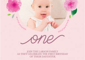 First Birthday Ecard Invitation Free Flowers Frame Free Birthday Invitation Template