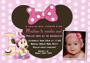 First Birthday Ecard Invitation Free Unique Ideas for Minnie Mouse 1st Birthday Invitations