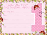 First Birthday Invitation Email Printable 1st Birthday Party Announcements Printable