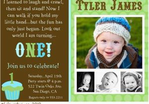 First Birthday Invitation Message for Baby Boy Baby Boy 1st Birthday Invitation A Birthday Cake