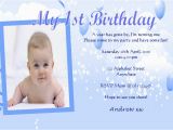 First Birthday Invitation Message for Baby Boy Personalised Birthday Photo Invitations Boy Design 8