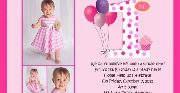 First Birthday Invitation Quotes for Girl 1st Birthday Invitation Quotes for Baby Girl Best Happy