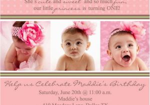 First Birthday Invitation Quotes for Girl First Birthday Invitation Girl