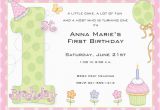 First Birthday Invitation Wording Poem 1st Birthday Party Girl Invitations by Paper so Pretty at