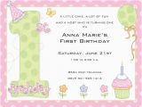 First Birthday Invitation Wording Poem 1st Birthday Party Girl Invitations by Paper so Pretty at