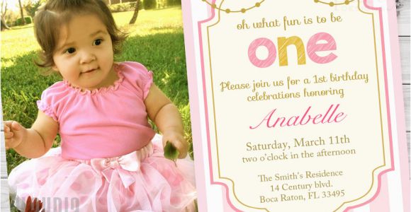 First Birthday Invitations Girl Girl First Birthday Invitations 1st Birthday Party