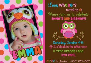 First Birthday Invitations Owl theme Owl Birthday Invitations Free